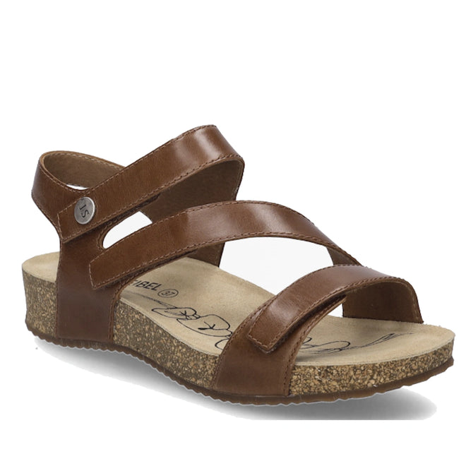 Josef Seibel Tonga 25 Womens Leather Comfort Sandal Camel Tan