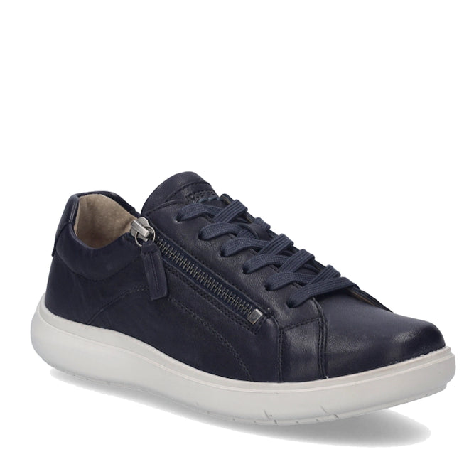 Josef Seibel Megan 01 Womens Casual Lace Up Shoe Navy w/Zip
