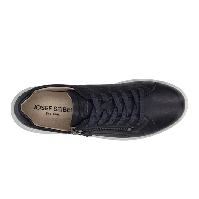 Josef Seibel Megan 01 Womens Casual Lace Up Shoe Navy w/Zip