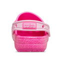 Pink Barbie Crocs clogs sandal with 'Barbie' branding showing the heel on a white background,
198445228865,
198445228872,
198445228889,
198445228896,
198445228902,
198445228919,