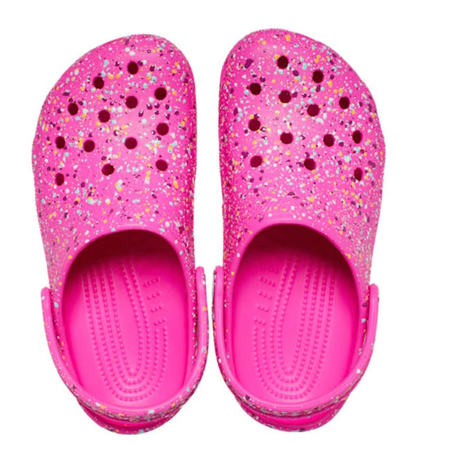 Crocs Kids - Toddlers Classic Clog K Paint Splatter Print Bright Pink Multi