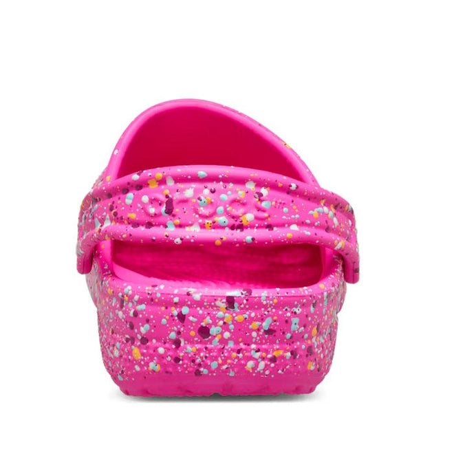 Crocs Kids - Toddlers Classic Clog K Paint Splatter Print Bright Pink Multi