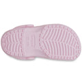 Close-up of a toddlers Crocs classic pink sandal sole with brand logo on a white background.,
198445102905,
198445102912,
198445102929,
198445102936,
198445102875,