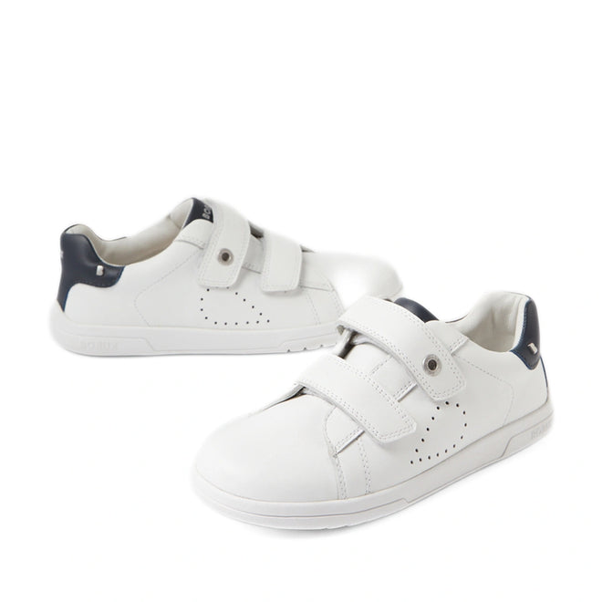 Bobux IW Iwalk Maverick Toddlers Leather Sneaker White Navy