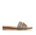 Laguna Quay Resort Karmen Women's Sandal Slide Woven Stone Raffia NOT RETURNABLE