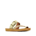 Los Cabos Bria Sage Light Flexible Sandal Jandal Light Green- showing side view of the right foot of the comfy flexible synthetic sandals slides for women