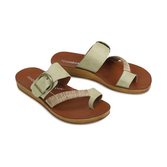 Los Cabos Bria Sage Light Flexible Sandal Jandal Light Green