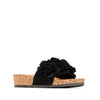 Los Cabos Corsage Black Flower Women's Slides