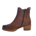 Inner leg view of Pitillos Tan Boot showing zip and tan coloured stacked heel and sole,
9905007874450,
9905007874252,
9905007873545,
9905008549982,
9905008549999,
