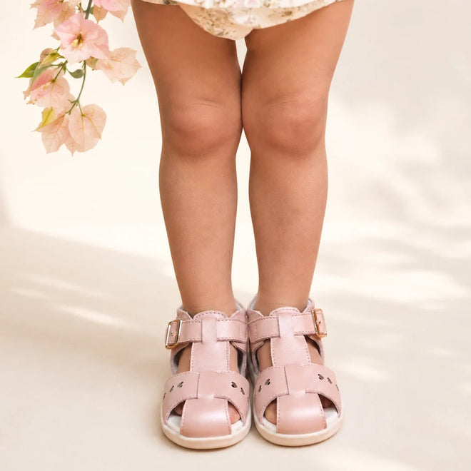 Pretty Brave Child Camilla Leather Toddlers Sandal Blush Pink 26