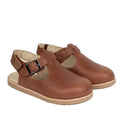 Pretty Brave Hunter Closed Toe Leather Kids Sandal Toffee