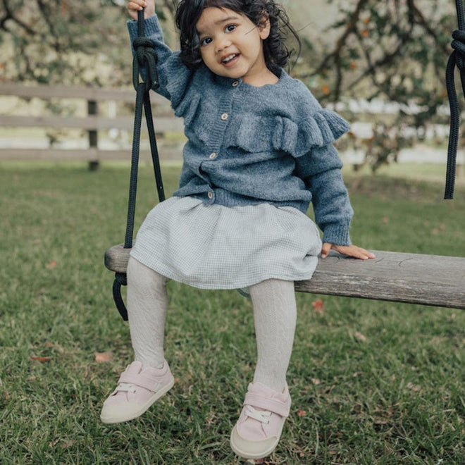 Pretty Brave Boston CANVAS Trainer First Walker Blush Pink