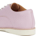Heel rear view Rollie Derby Emboosed lilac sneaker with white laces on a white background.,
9781760778514,
9781760778538,
9781760778552,
9781760778484,
9781760778507,, 46062, 9781760778514, 9781760778538, 9781760778552, 9781760778484, 9781760778507