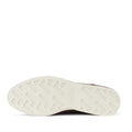Bottom view of the Rollie Womens Derby Super Soft Dark Cherry Leather Shoe, showcasing a white anti-slip rubber outsole with a geometric chevron tread and the Rollie logo embossed in the center., 9339554034843, 9339554086330, 9339554099231, 9339554070285, 9339554124001, 9339554126029