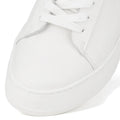 Rollies Womens Courtclub All White Black Leather Trainer