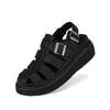 Rollie Womens Hyde Fisherman Black Leather Sandal