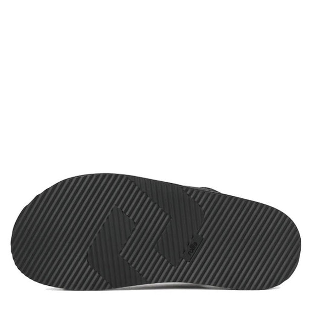 Rollie Womens Rhodes Cross Sandal Tumble Black Leather w/Back Strap