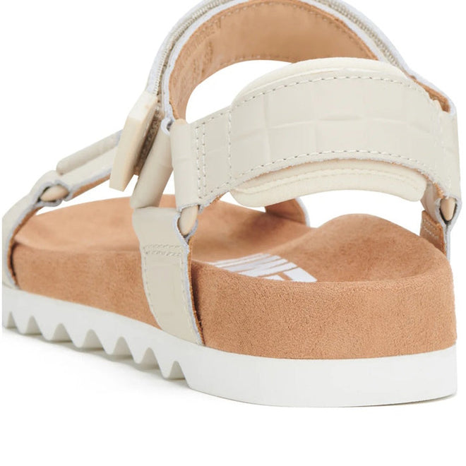 Rollie Womens Sandal Tooth Wedge Bone Croc