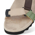 Rollie Womens Sandal Tooth Wedge Trail Green Brown