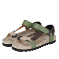 Rollie Womens Sandal Tooth Wedge Trail Green Brown