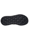 Close-up of the black textured sole on the Skechers Womens Slip In Go Walk Arch Fit N-Joy Black, featuring raised oval grips and indentations for traction with Arch Fit support., 199025170253, 49932, 199025170277, 49934, 199025170291, 49936, 199025170314, 49938, 199025170338, 199025170352