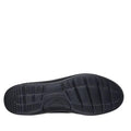 The Skechers Arch Fit Inspire Aubrey Black Ballet Flat features a black rubber sole with textured tread, rectangular and oval shapes, grooves for grip, a central circular design, and a cushioned Arch Fit-inspired midsole for comfort., 197976550780, 51335, 197976550803, 51337, 197976550827, 51339, 197976550841, 197976550858, 197976550865