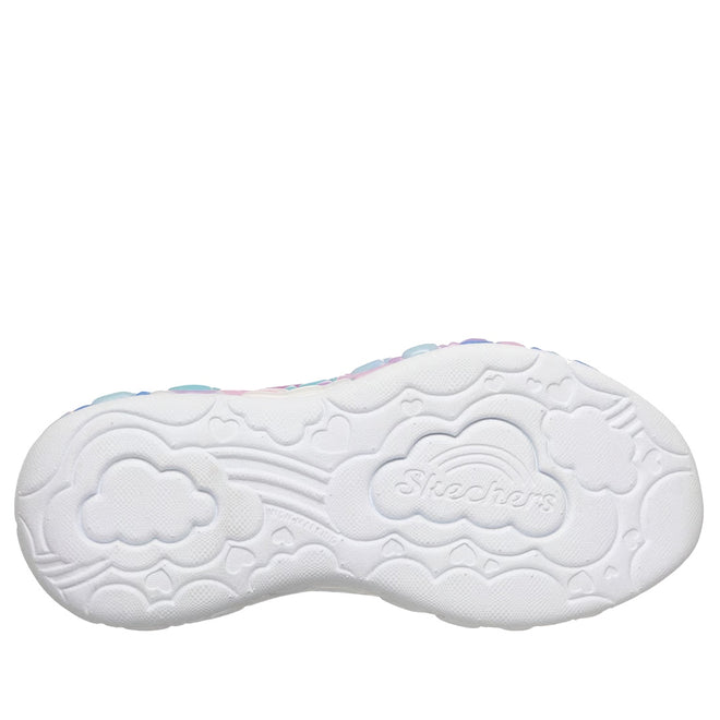 Skechers S Lights Eternal Heart Lights Trainer Silver Multi
