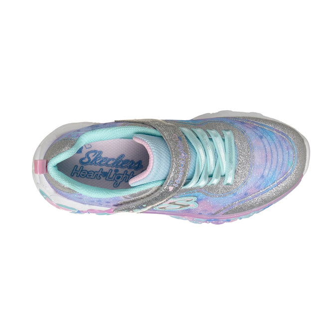 Skechers S Lights Eternal Heart Lights Trainer Silver Multi
