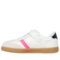 Skechers Girls Zinger Premier Vibe Street Shoe Velcro White Pink