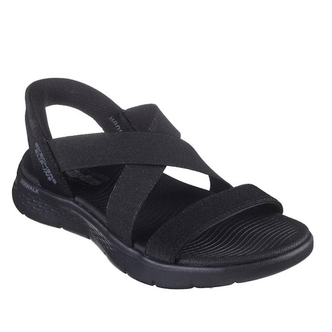 Skechers Womens Slip Ins Sandals Go Walk Flex Glimmer Up Black