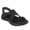 Skechers Womens WIDE WIDTH Slip Ins Sandals Go Walk Flex Glimmer Up Black