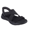 Skechers Womens WIDE WIDTH Slip Ins Sandals Go Walk Flex Glimmer Up Black