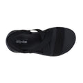 Skechers Womens WIDE WIDTH Slip Ins Sandals Go Walk Flex Glimmer Up Black