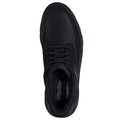 Top view of the Mens Skechers Slip-ins Arch Fit Garza Rowan Shoe Black, a lace-up with a smooth upper, Hands Free Slip-ins design, Arch Fit comfort, and branded insole., 198739612622, 198739612646, 198739612660, 198739612684