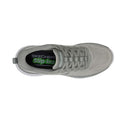Top view of the Skechers Mens Slip Ins Bounder 2.0 Maylon Trainer in sage green with mesh fabric, laces, and a visible insole featuring Skechers Slip-ins Air-Cooled Memory Foam for extra comfort., 198739007268, 48234, 198739007282, 48236, 198739007305, 48238, 198739007329