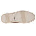 The image shows the sole of the Mens Skechers Slip-ins Owen Connell Brown shoe, featuring a light beige color, a herringbone tread pattern, and a small Skechers logo in the center, highlighting its comfortable slip-on design.