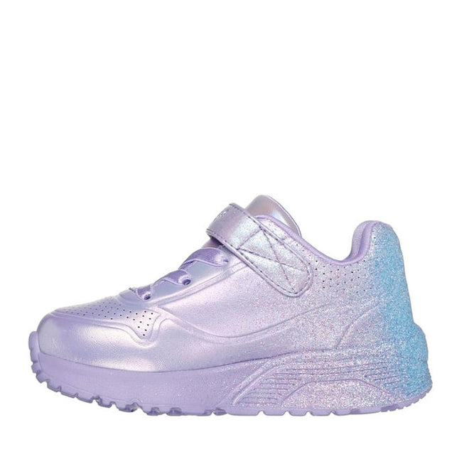 Skechers Toddlers Uno Lite Metallic Sparkle Lavender