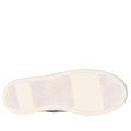 The image shows the sole of the Skechers Wide Width Bobs D'Vine So Flattered Navy Slip In Trainer, featuring light-colored rubber with a subtle floral pattern and slightly raised edges for comfort reminiscent of Skechers Memory Foam., 45502, 45503, 199025138970, 45505, 199025138994, 45507, 199025139014, 45509, 199025139038, 199025139045