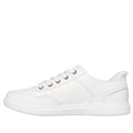 Sied view of outer foot of Skechers Bobs Devine White Slip In sneaker on a white background,
198376269258,
198376269272,
198376269296,
198376269319,
198376269326,, 45492, 45493, 198376269258, 45495, 198376269272, 45497, 198376269296, 45499, 198376269319, 198376269326