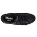 Top view of the Skechers Arch Fit-Arcade Catch Ya There Sneaker Black, a slip-on with black laces, metallic eyelets, and a white sole. The insole and tongue feature visible Skechers Arch Fit logos and "Slip-ins" text., 52242, 199025086332, 199025086356, 199025086370, 199025086394, 52251