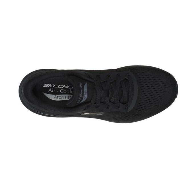 Skechers Arch Fit Lace Up Big League Black WIDE WIDTH