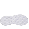 The image shows the white outsole of the Skechers Womens Slip In Go Walk Arch Fit N-Joy Dark Mauve, featuring a textured, grid-like pattern with rounded rectangular shapes and small grooves for traction., 51665, 51666, 199025364324, 51668, 199025364348, 51670, 199025364362, 51672, 199025364386, 51674