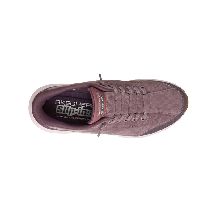 Skechers Womens Slip In Contour Foam Luxe Comfort Purple
