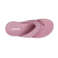 Pink sandal with 'Skechers' branding on a white background, top down view,
198376894474,
198376894481,
198376894498,
198376894504,, 45821, 198376894474, 198376894481, 198376894498, 198376894504, 45826, 45827