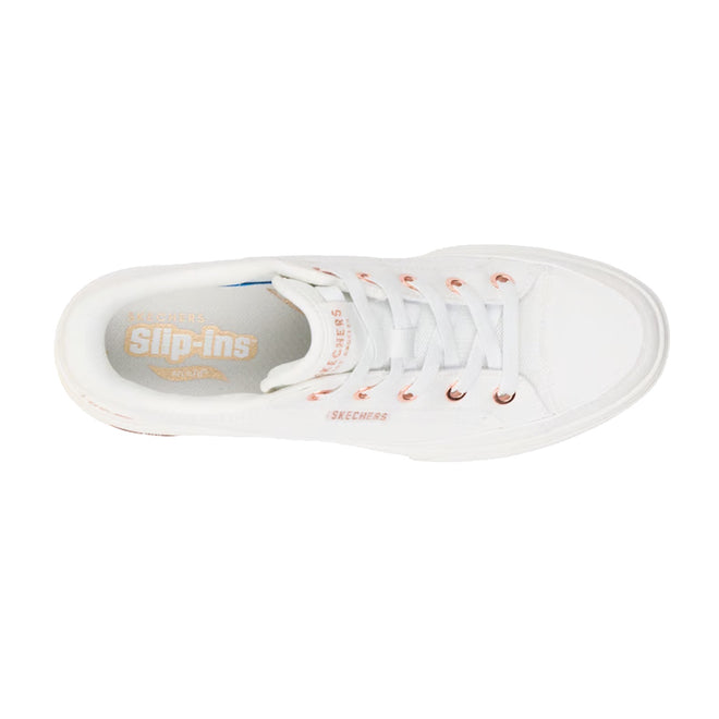 Skechers Arch Fit-Arcade See Ya There Shoe White Wide Slip In