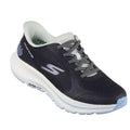 Black running shoe with white sole on a white background, front front side view,
198376966874,
198376966898,
198376966911,