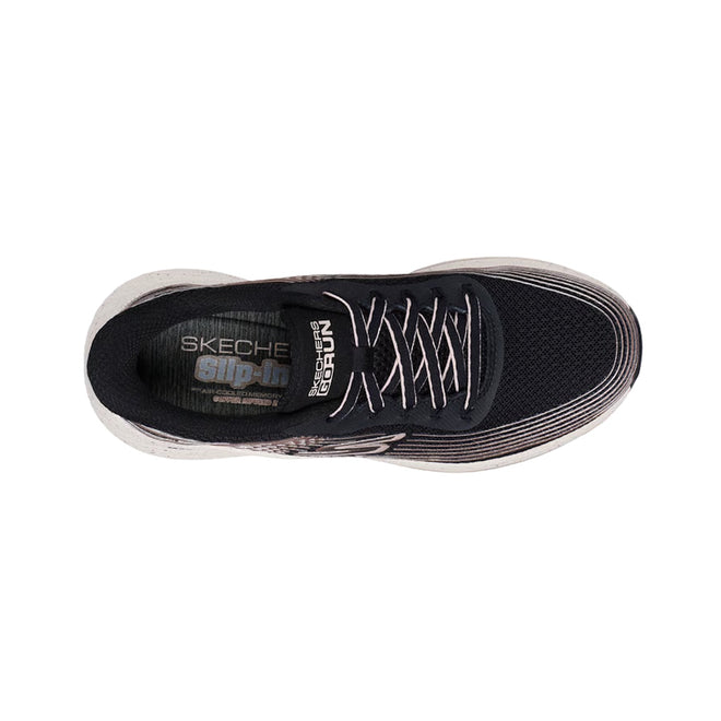 Skechers Womens Slip In Max Cushioning Elite 2.0 Kaplan Trainer in Black Rose Gold