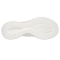 White textured sole with a wavy, grooved tread and curved central design for grip and flexibility, shown on Skechers Womens Slip-ins Ultra Flex 3.0 - Diamond Dreamer Natural Gold with Air-Cooled Memory Foam, viewed from the bottom against a plain background., 198376643225, 50148, 198376643249, 50150, 198376643263, 50152, 50153, 50154