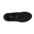 Top view of a black Skechers Womens Slip Ins Go Walk Now Khloe sneaker with black laces, mesh upper, Skechers Slip-Ins branding on insole and tongue, and ULTRA LIGHT cushioning for all-day comfort., 49289, 198376580186, 198376580209, 198376580223, 198376580247, 49294