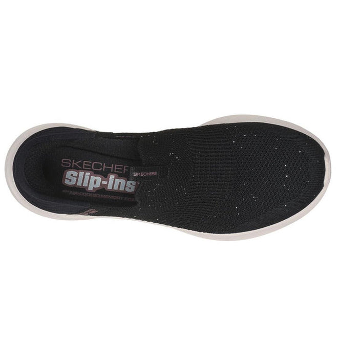 Skechers Ultra Flex 3.0 Shiny Night SLIP INS Black Rose Gold